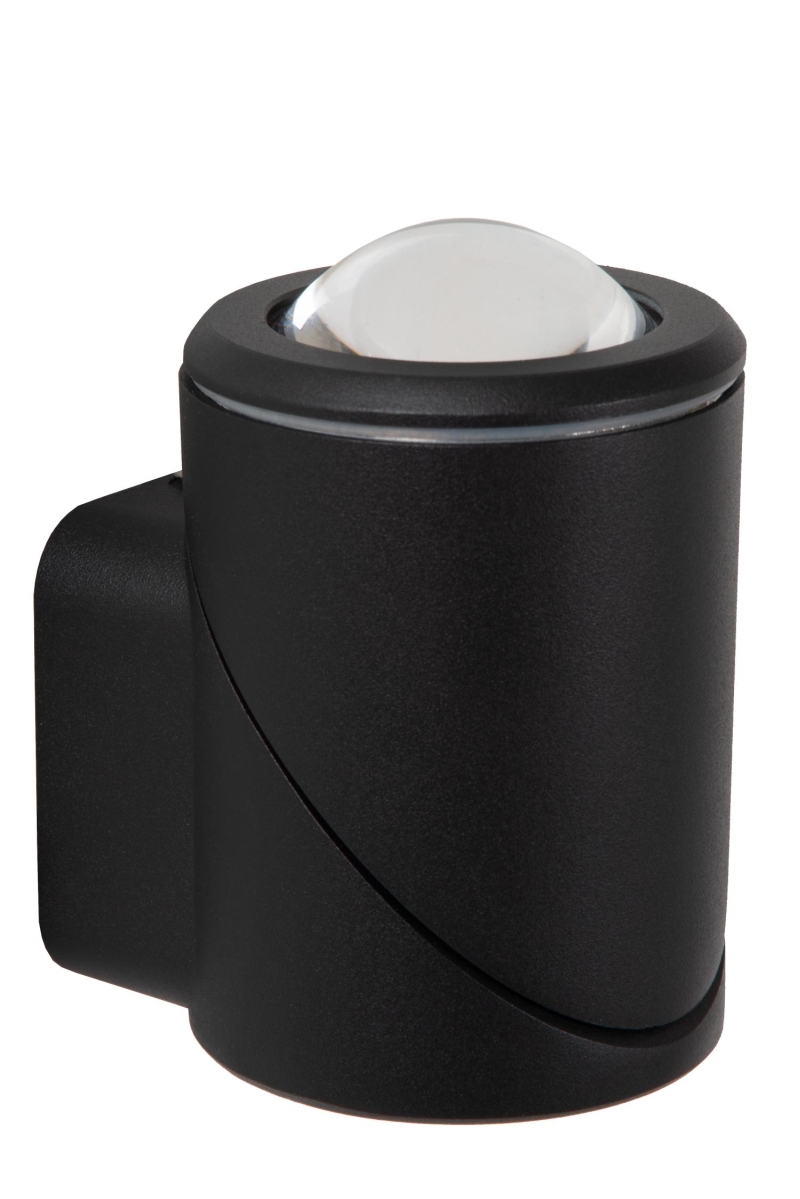 Lucide ERIN - Nástenné bodové svietidlo / Nástenné svietidlo Vnútorné/Vonkajšie - LED - 1x5W 2700K - IP65 - Čierna